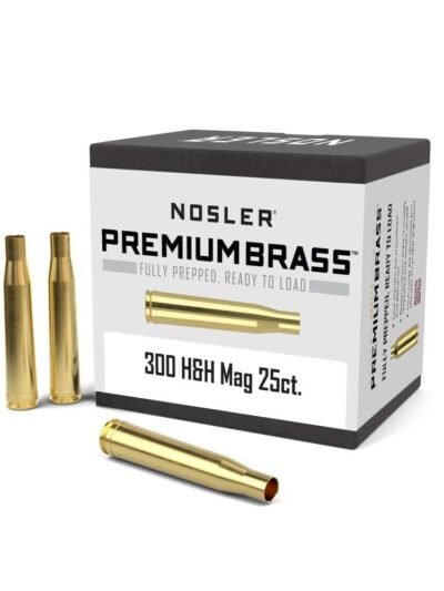 Nosler Unprimed Brass Rifle Cartridge Cases .300 H&H 25/ct