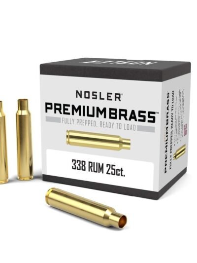 Nosler Unprimed Brass Rifle Cartridge Cases .338 RUM 25/ct