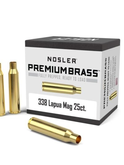 Nosler Unprimed Brass Rifle Cartridge Cases .338 Lapua 25/ct