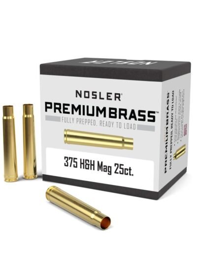 Nosler Unprimed Brass Rifle Cartridge Cases .375 H&H 25/ct