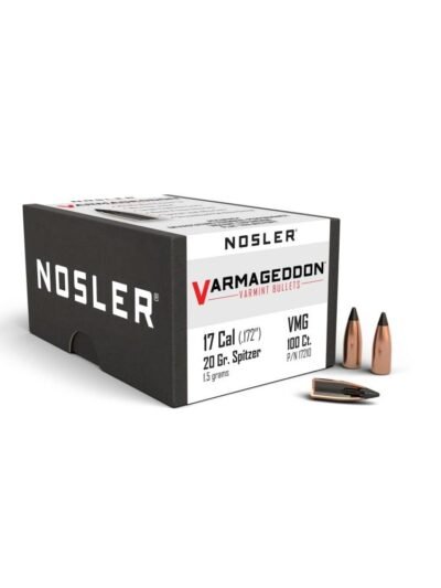 Nosler VarMageddon Rifle Bullets .17 cal .172" 20 gr FB-TIPPED 100/ct