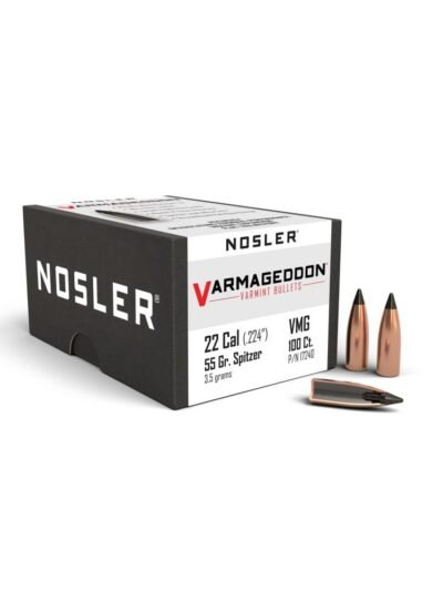 Nosler VarMageddon Rifle Bullets .22 cal .224" 55 gr FB-TIPPED 100/ct