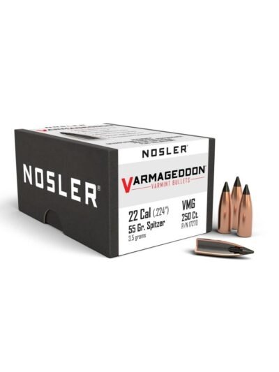 Nosler VarMageddon Rifle Bullets .22 cal .224" 55 gr FB-TIPPED 250/ct
