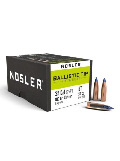 Nosler Ballistic Tip Hunting Rifle Bullets .25 cal .257" 100 gr SBT-BTIP 50/ct