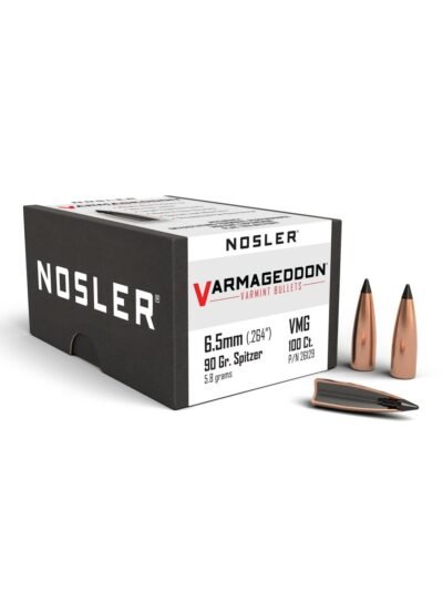 Nosler VarMageddon Rifle Bullets 6.5mm .264" 90 gr FB-Tipped 100/ct