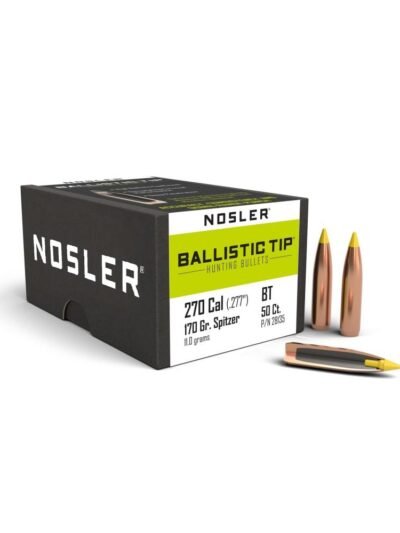 Nosler Ballistic Tip Hunting Rifle Bullets 270 cal 170g PT 50/ct