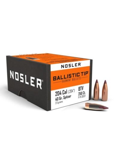 Nosler Ballistic Tip Varmint Bullets .204 cal .204" 40 gr SBT-SB 250/ct