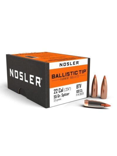 Nosler Ballistic Tip Varmint Bullets .22 cal .224" 55 gr SBT-SB 100/ct