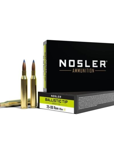 Nosler Ballistic Tip Hunting Rifle Ammunition .25-06 Rem 115gr PT 3000 20/ct