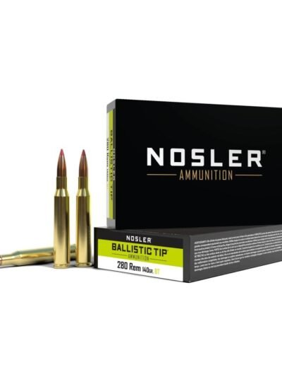 Nosler Ballistic Tip Hunting Rifle Ammunition .280 Rem 140gr PT 3000 fps 20/ct