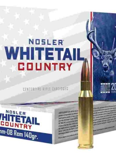Nosler Whitetail Country Rifle Ammunition 7mm-08 Rem 140gr SP 2825 fps 20/ct