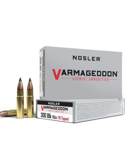 Nosler Varmegeddon Rifle Ammunition .300 AAC 110 gr BSB 2200 fps 20/ct