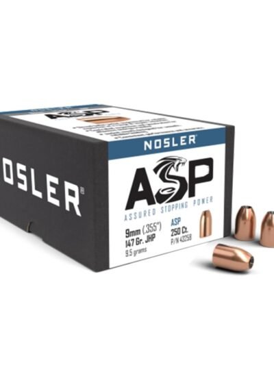 Nosler Sporting Handgun Pistol Bullets 9mm .355" 147gr JHP 250/ct