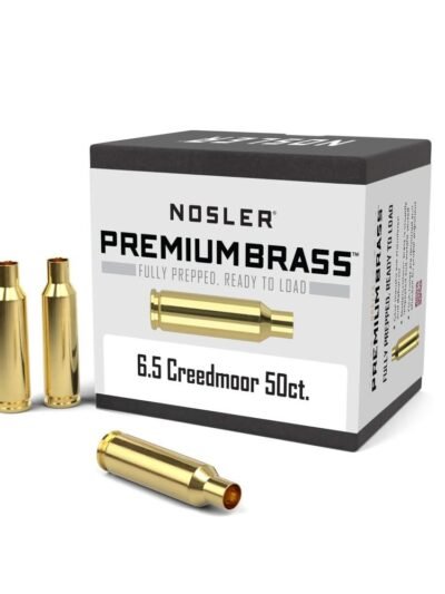 Nosler Unprimed Brass Rifle Cartridge Cases 6.5mm Creedmoor 50/ct