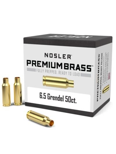 Nosler Unprimed Brass Rifle Cartridge Cases 6.5mm Grendel 50/ct