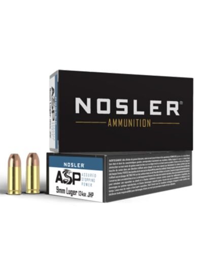 Nosler Match Grade Handgun Ammunition 9mm Luger 124 gr JHP 1150 fps 50/ct