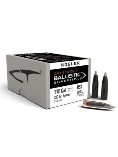 Nosler Ballistic SilverTip Hunting Rifle Bullets .270 cal .277" 130 gr SBT-BSTIP 50/ct