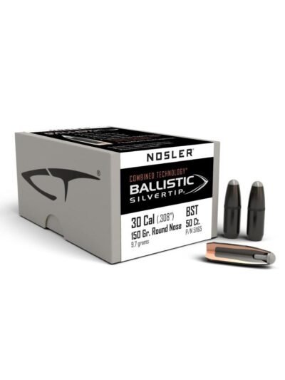 Nosler Ballistic SilverTip Hunting Rifle Bullets .30 cal .308" 150 gr RN-SBT-BSTIP 50/ct