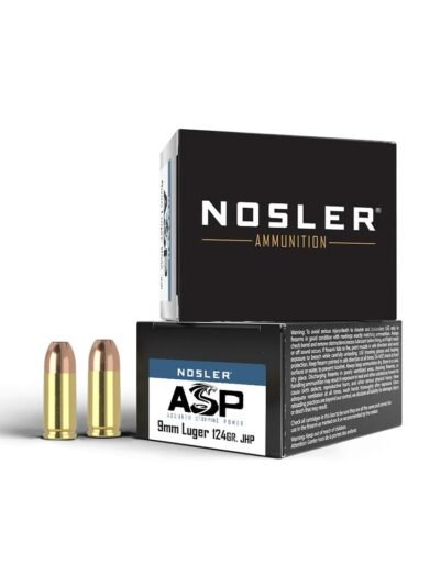 Nosler Match Grade Handgun Ammo 9mm Luger 124 gr JHP 1150 fps 20/ct