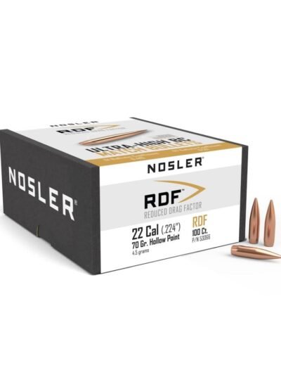 Nosler RDF Match Rifle Bullets .22 cal .224" 70 gr HPBT 100/ct