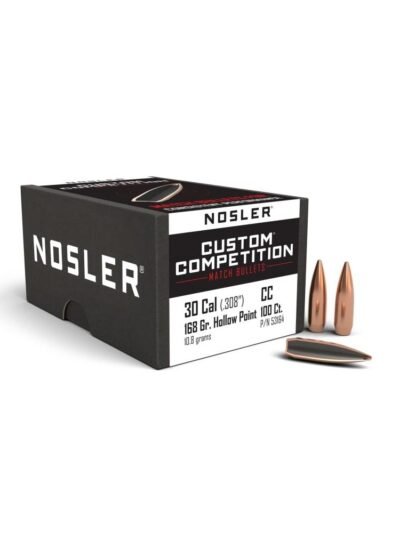 Nosler Custom Competition Rifle Bullets .30 cal .308" 168 gr HPBT 100/ct