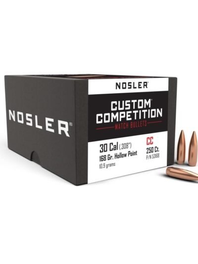 Nosler Custom Competition Rifle Bullets .30 cal .308" 168 gr HPBT 250/ct