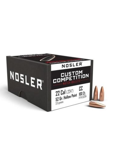 Nosler Custom Competition Rifle Bullets .22 cal .224" 52 gr HPBT 100/ct