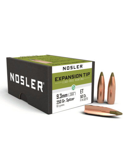 Nosler E-Tip Lead Free Rifle Bullets 9.3mm .366" 250gr SPTZ E-Tip 50/ct