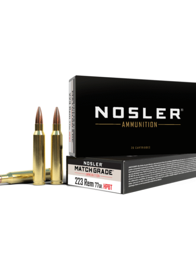 Nosler Custom Competition Match Grade Rifle Ammunition .223 Rem 77 gr OTM 2600 fps 20/ct