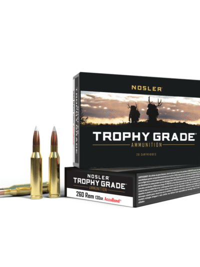 Nosler Accubond Trophy Grade Rifle Ammunition .260 Rem 130 gr PT 2700 fps 20/ct