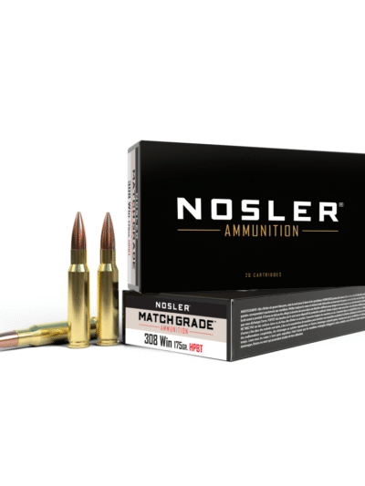 Nosler Custom Competition Match Grade Rifle Ammunition .308 Win 175 gr OTM 2600 fps 20/ct