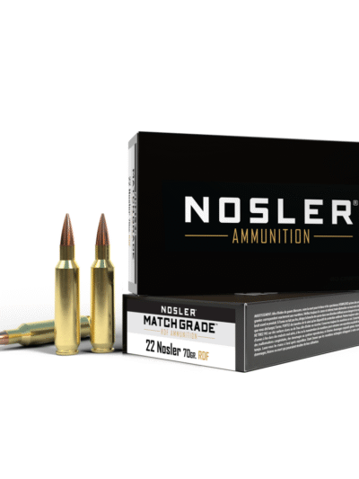 Nosler RDF Match Grade Rifle Ammunition 22 Nosler 70gr OTM 3000 fps 20/ct