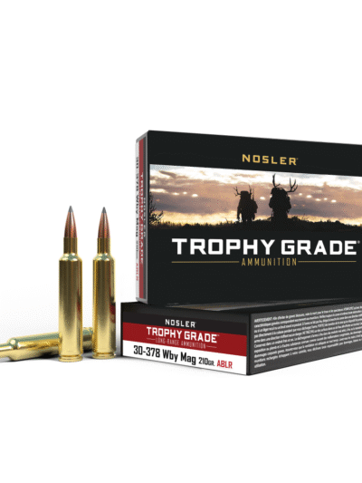 Nosler Accubond Long Range Trophy Grade Rifle Ammunition 30-378 Wby Mag 210 gr PT 3040 fps 20/ct