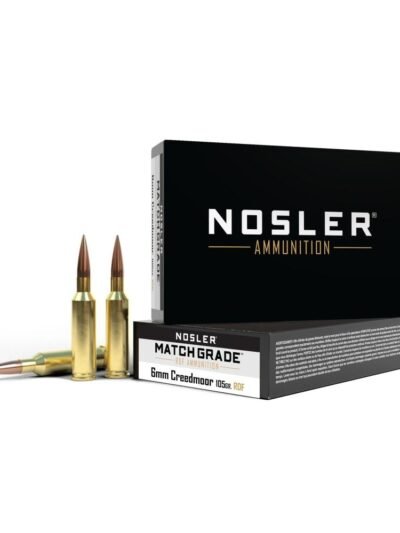 Nosler RDF Match Grade Rifle Ammunition 6mm Creedmoor 105gr OTM 3050 fps 20/ct