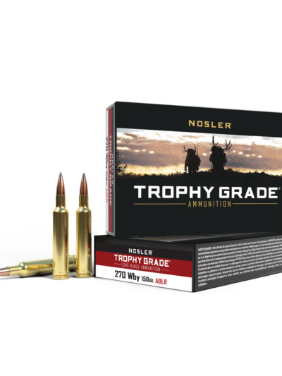 Nosler Accubond Long Range Trophy Grade Rifle Ammunition .270 Wby Mag 150 gr PT 3080 fps 20/ct