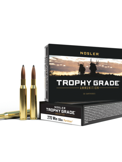 Nosler Partition Trophy Grade Rifle Ammuntion .270 Win 130 gr PSP 3050 fps 20/ct