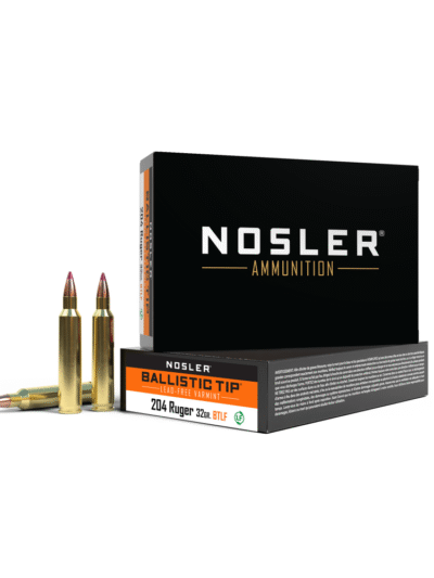 Nosler Lead Free Ballistic Tip Varmint Rifle Ammunition .204 Ruger 32gr PT 3975 fps 20/ct