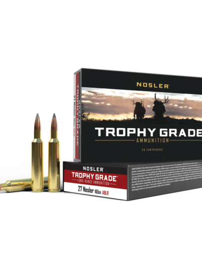 Nosler Accubond Long Range Trophy Grade Rifle Ammunition 27 Nosler 165 gr PT 3158 fps 20/ct
