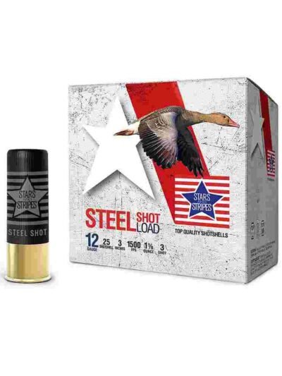 PPU Stars & Stripes Steel Shotshell 12ga 3'' 1-1/8 oz 1500 fps #3 25/ct