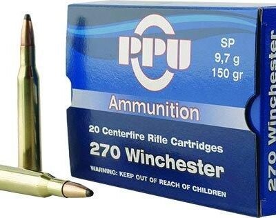 PPU Rifle Ammunition .270 Win 150 gr SP 2850 fps 20/ct