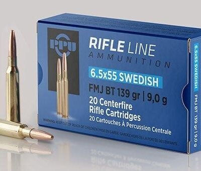 PPU Rifle Ammunition 6.5mm x 55 Swedish 139gr FMJ-BT 2540 fps 20/ct