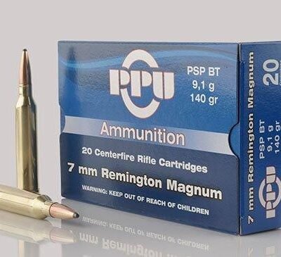 PPU Rifle Ammunition 7mm Rem Mag 140 gr PSP 2600 fps - 20/ct