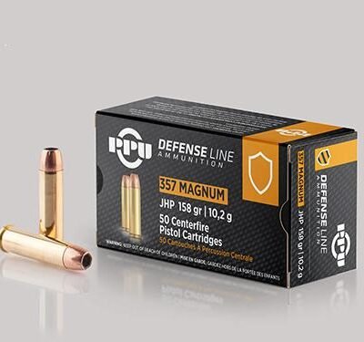 PPU Handgun Defense Ammunition .357 Magnum JHP 158gr 1607 fps 50/ct