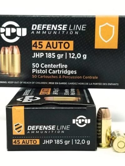 PPU Defense Handgun Ammunition .45 Acp 185 gr JHP 935 fps 50/ct