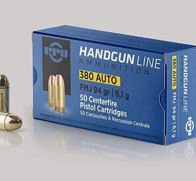 PPU Handgun Ammunition .380 ACP 94 gr FMJ 951 fps 951 fps 50/ct