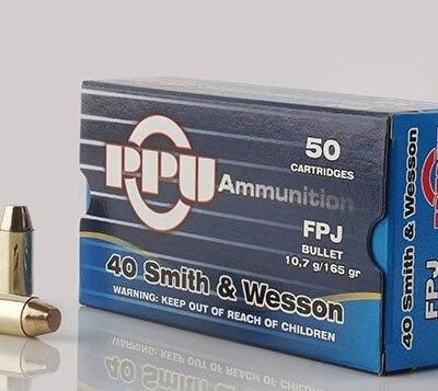 PPU Handgun Ammunition .40 S&W 165 gr FPJ 1541 fps 50/ct
