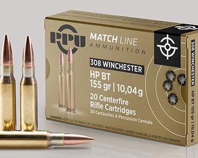 PPU Match Rifle Ammunition .308 WIN. 155 gr HPBT 2610 fps 20/ct