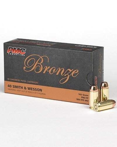 PMC Bronze Handgun Ammunition .40 S&W 165 gr FMJ 989 fps 50/ct