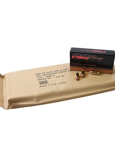 PMC Bronze Handgun Ammunition Battle Pack .45 ACP 230 gr FMJ 830 fps 250/ct (5-50/ct Boxes)