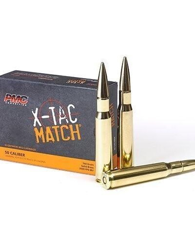 PMC X-TAC MATCH Rifle Ammunition .50 cal 740 gr SLD 2728 fps 10/ct